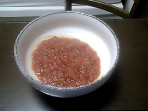 Grated tomato soup